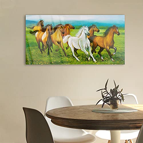 Tableau Image Acrylique 100x50cm Running Horses pour Salon - 3