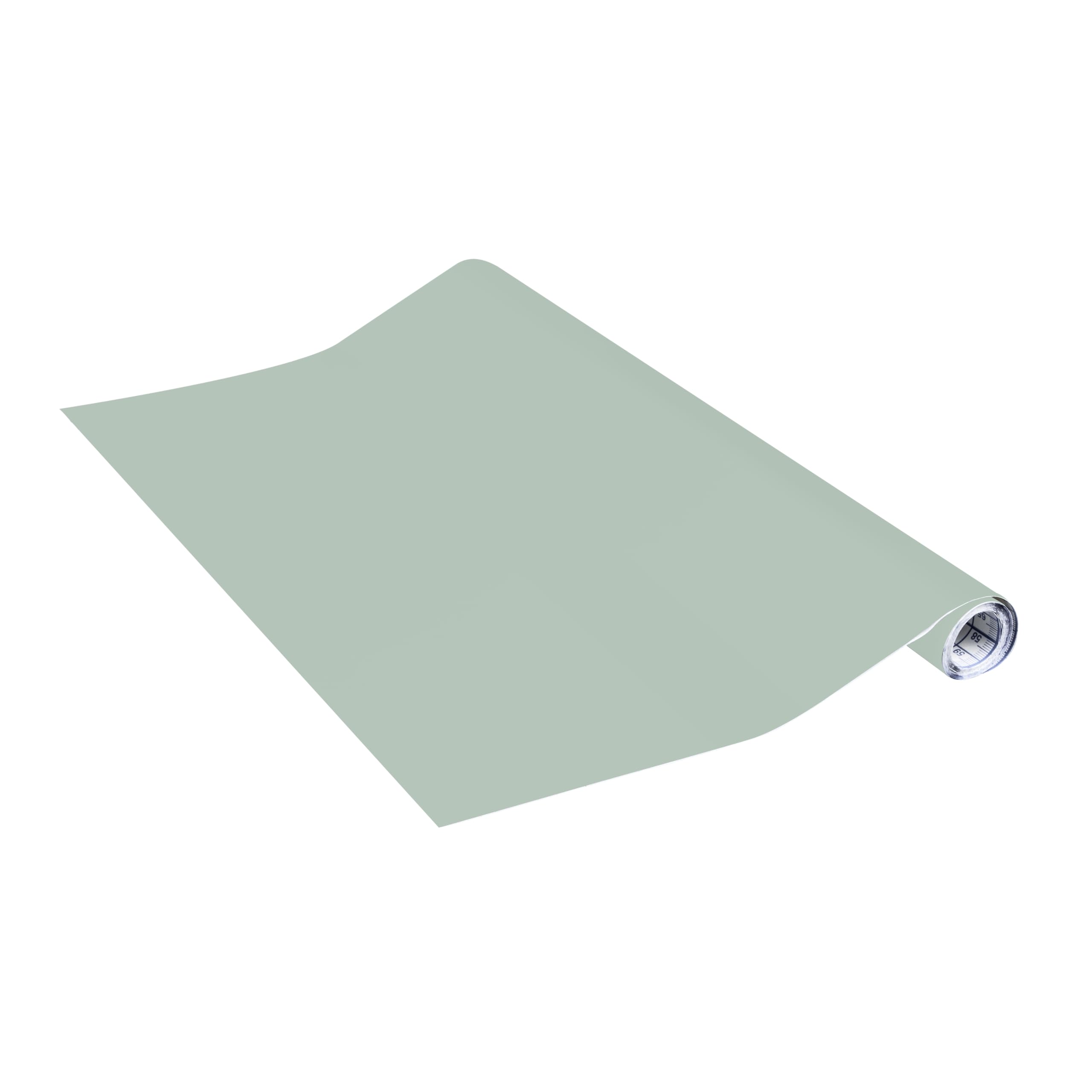 Venilia Möbelfolie selbstklebend, Uni Matt, Salbeigrün, 90 cm x 2,1 m, PVC, langlebig, einfache Entfernung, hitzebeständig, reißfest, 56120
