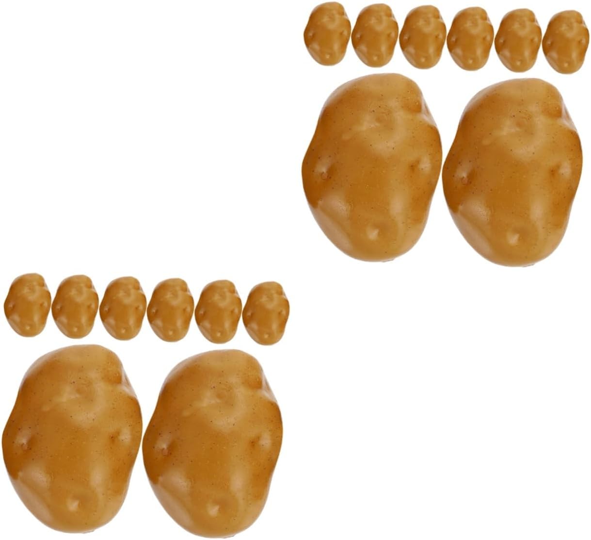 16pcs Lifelike Simulated Potato Foam Model Realistic Vegetable Adornment for Home Kitchen Decoration Photography Props Creative Display and Reusable Design