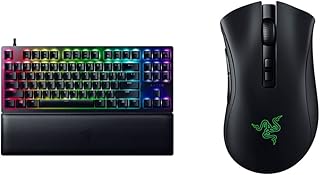 Razer Huntsman V2 Tkl Tenkeyless Gaming Keyboard & Deathadder V2 Pro Wireless Gaming Mouse: 20k Dpi Optical Sensor - 3X Faster Than Mechanical Optical Switch - Classic Black