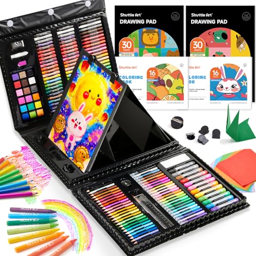 Shuttle Art Set Artistico da 335 Pezzi per Bambini, Età 6-12 Anni - Include Libri da Colorare, Matite, Pastelli, Pastelli a Cera, Acquerelli, Pennarelli e Altro