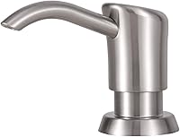 GAGALIFE Brushed Nickel Built-in Kitchen Sink Soap Dispenser with 17oz Leak-Proof Bottle & 360 Swivel Pump