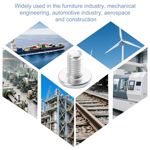 20 Stück Flachkopfschrauben Innensechskant, M6x10mm Flachkopf-Innensechskantschraube Linsenkopfschrauben Edelstahl A2 V2A mit Halbrundkopf Edelstahlschrauben Vollgewinde Möbelschrauben