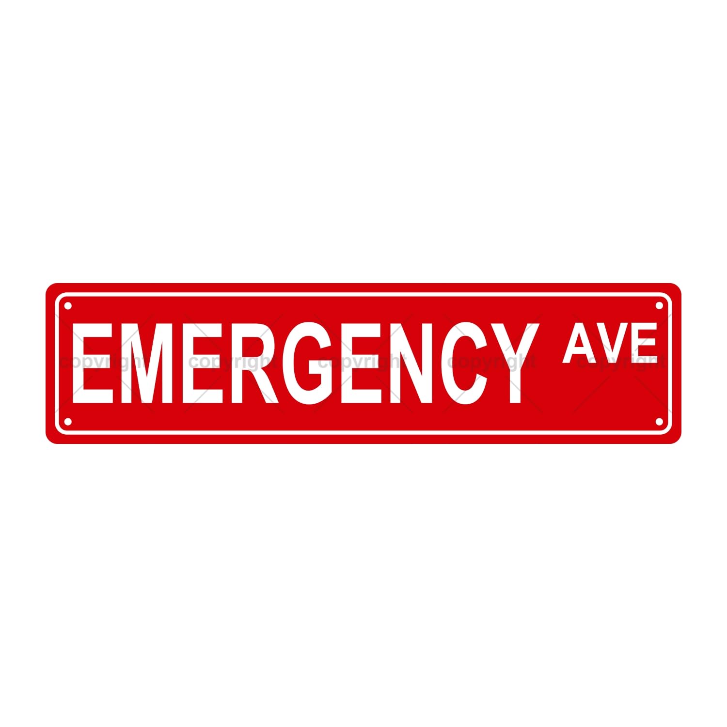 Emergency Ave Attention Metal Tin Street Sign Bar Cafe Garage Cave Home Room Wall Bathroom Farmhouse Garden Porch Patio Decor,4x16 Inch