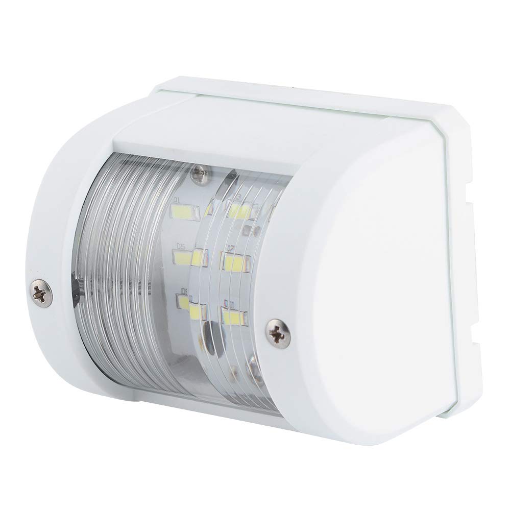 Tbest Feu De Poupe Bateau, 12 V/24 V 135 Degrés Feu De Signalisation De Bateau 5 W Lampe De Mât De Navigation À Led