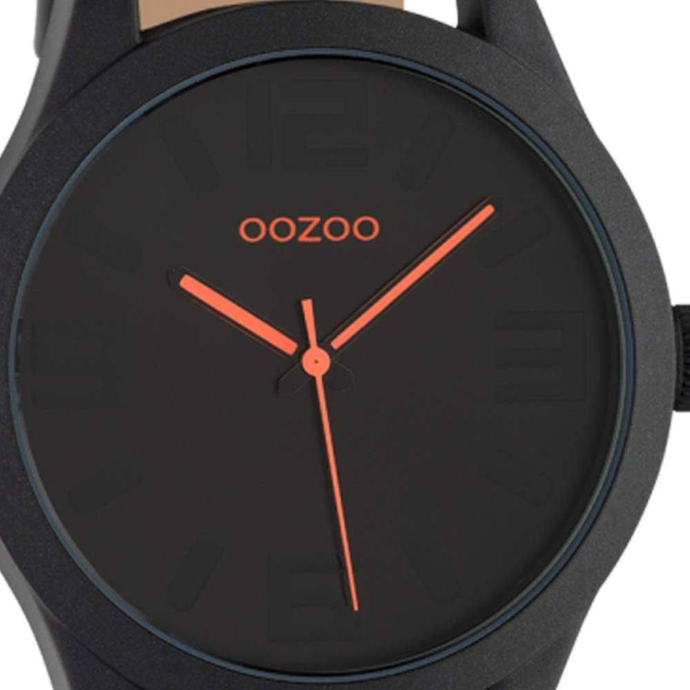 Oozoo Basic Line Uhr mit Lederband Ø 47 mm Farben