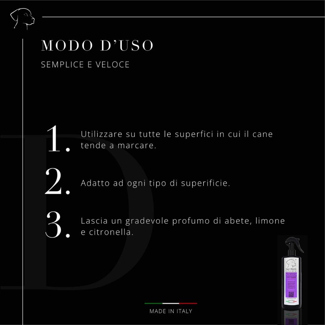 Dog's Health KIT Detergente Disabituante Concertato 500ml - Spray Disabituante per Cani e Gatti e Detersivo Pavimenti animali, Repellente animali, Eliminare Odore cane e gatto, Educativo, Cruelty Free
