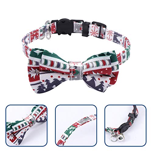 POPETPOP Natal Pet Gravata Borboleta Floco de Neve Ãrvore CÃ£o Fivela Coleira AjustÃ¡vel Natal Cat C