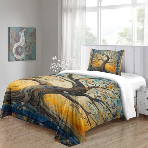 Linge de lit Arbre de Vie 3D microfibre de qualité supérieure 3 pièces - 5