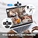 TRAUSI 1080P HD Webcam with Microphone, Noise Cancellation, Privacy Cover, Wide-Angle Lens, Auto Light Correction, Plug & Play USB Webcam for Laptop, Desktop, PC, Mac, Zoom, Skype, Streaming