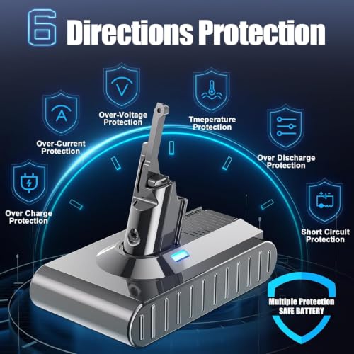 Image of Bonadget Upgrated 6000mAh Battery Replacement for V8 SV10