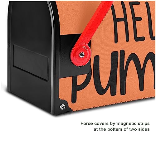 Wamika Hello Pumpkin Large Size Welcome Fall Autumn Magnetic Mailbox Covers Garden Yard Post Wraps Letter Box Decorations 25" L x 21" W - Thumbnail 6