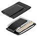 AOCOAKW Money Clip Wallets for Men Gifts, Front Pocket Crad Holder Slim Leather Wallet with Strong Magnetic RFID Blocking (Black)