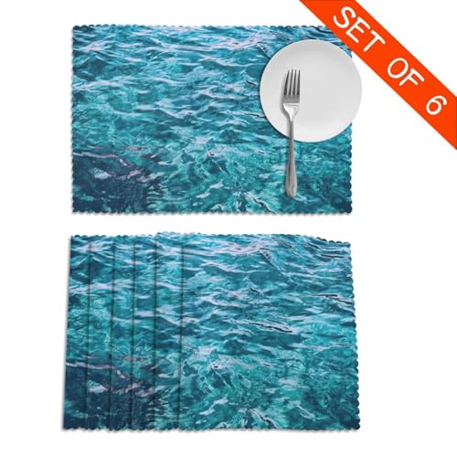 Sets de table mer en polyester pour protéger des taches et plats chauds