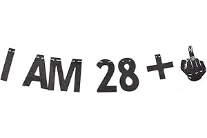 I AM 28+1 Banner, 29th Birthday Party Sign Funny/Gag