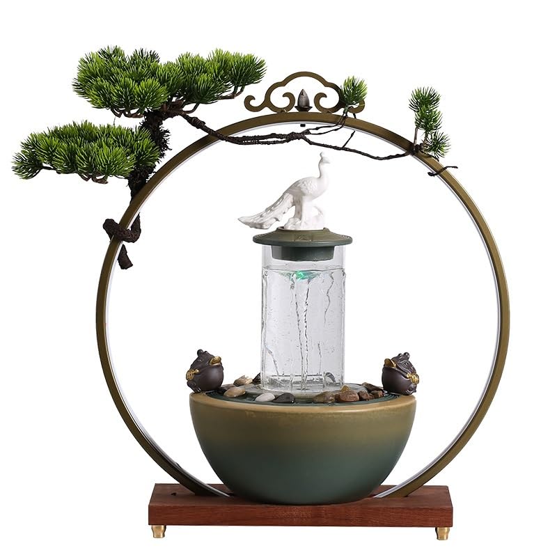 Fuentes de Agua de Interior Fuente de sobremesa con Agua Corriente, decoración de Oficina, Fuente de rocalla, circulación, hogar, Sala de Estar, Fuente de Escritorio Fuente de Mesa