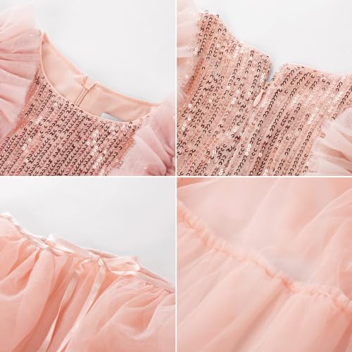 Image of GRACE KARIN Girls Dresses Sequin Party Formal Pageant Dress Tween Girl Birthday Tulle Prom Princess Maxi Dress Size 5-14