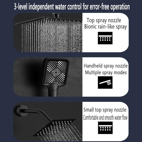 Système de douche effet pluie plafond avec jet complet