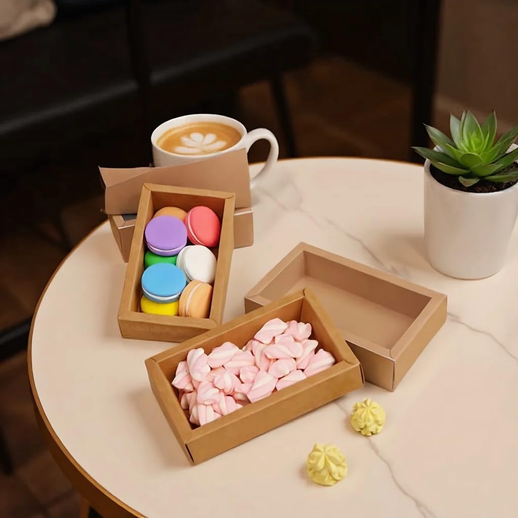Cajas de CartóN Kraft para Labiales Caja de cajones Kraft 20 piezas con ventana PVC