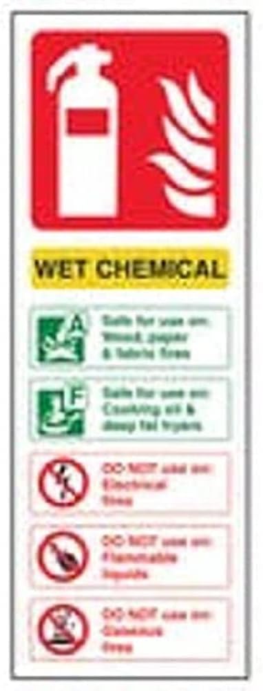 Fire Extinguisher - Wet Chemical ID - 100 X 280mm