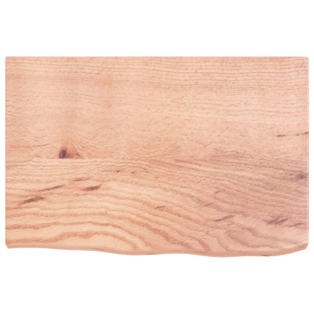 Plateau de table en chêne massif - 60 x 40 x 2-4 cm - Plateau de