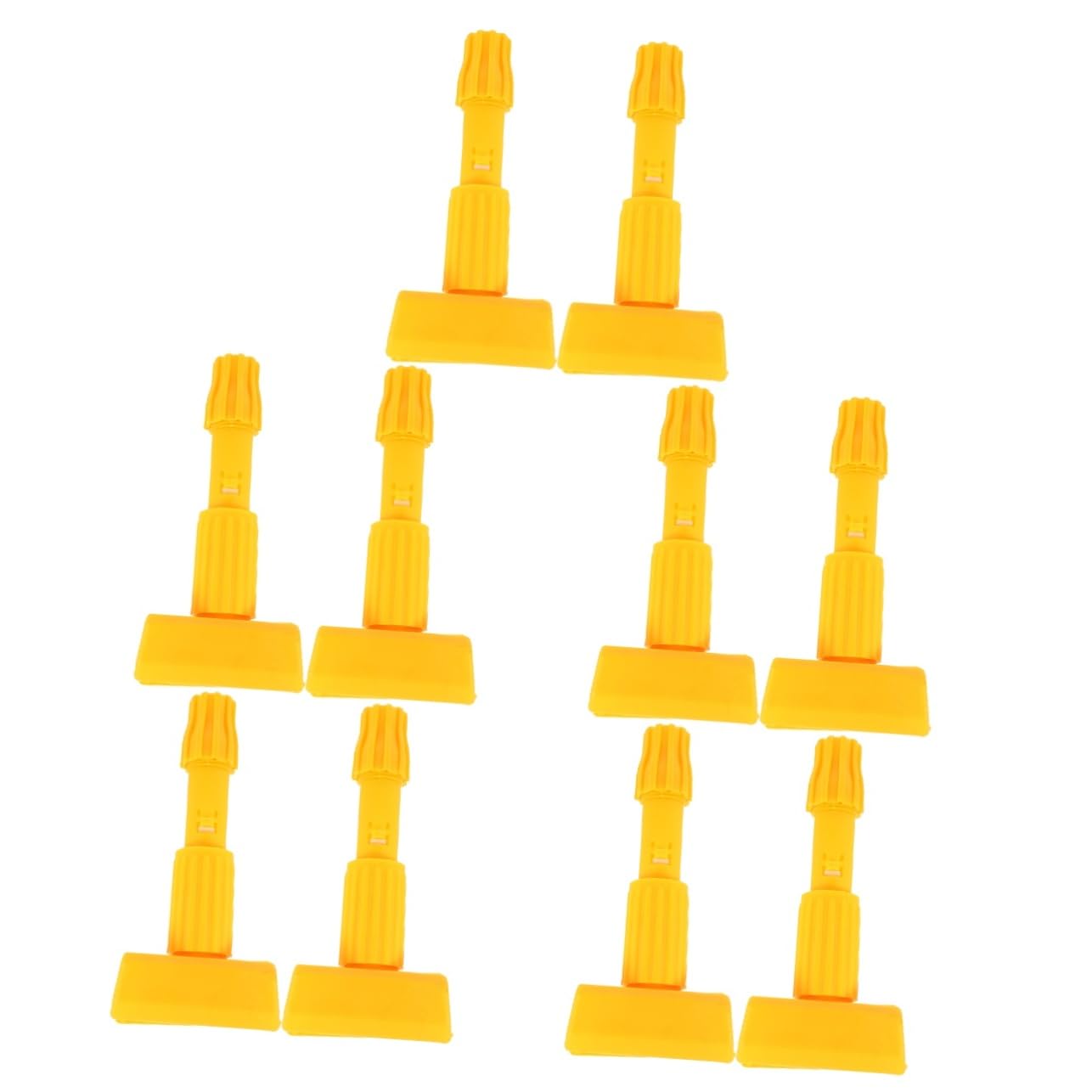 minkissy 10 STK Mop-Clip abziehbar waschbare tatsächl Moppkopf Befestigung Aufnahme Gelb Kunststoffklammern für Mopp Moppkopfklemmen Kommerziell Wischmop Wachsmopp Futter Tigerclip Plastik