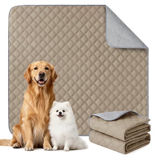 Image of Eterish Washable Pee Pads for Dogs Extra Large 48'' x 60'' 2 Pack | Reusable Absorbent Pet Puppy Dog Training Pads Non-Slip, Waterproof Whelping Potty Pads for Dogs Leak-Proof