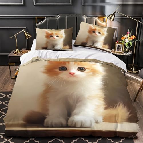 Parure de lit chaton résistant en impression numérique 3D haute qualité - 2