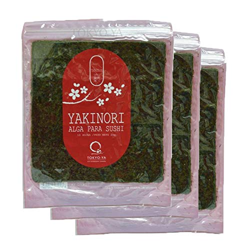 Cocinista Alga Nori para hacer sushi - pack de 3x 10 hojas