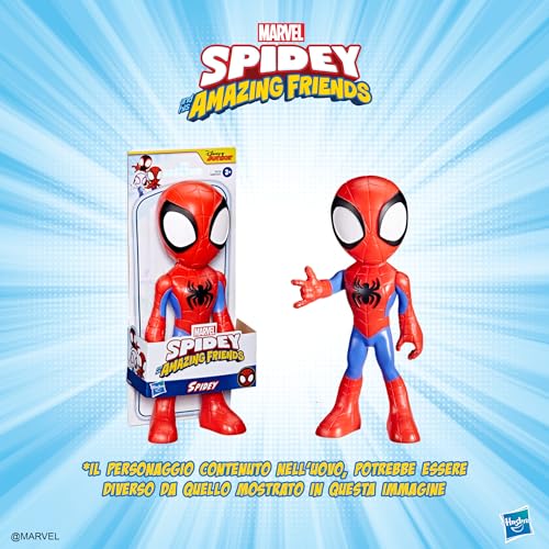 Hasbro Marvel D39854500 Disney Hasbro Surpresovo fantastischen Freunde 2024-Überraschungsei mit Figuren und faltbarem Hintergrund zum Thema Spidey, ab 3 Jahren, rot