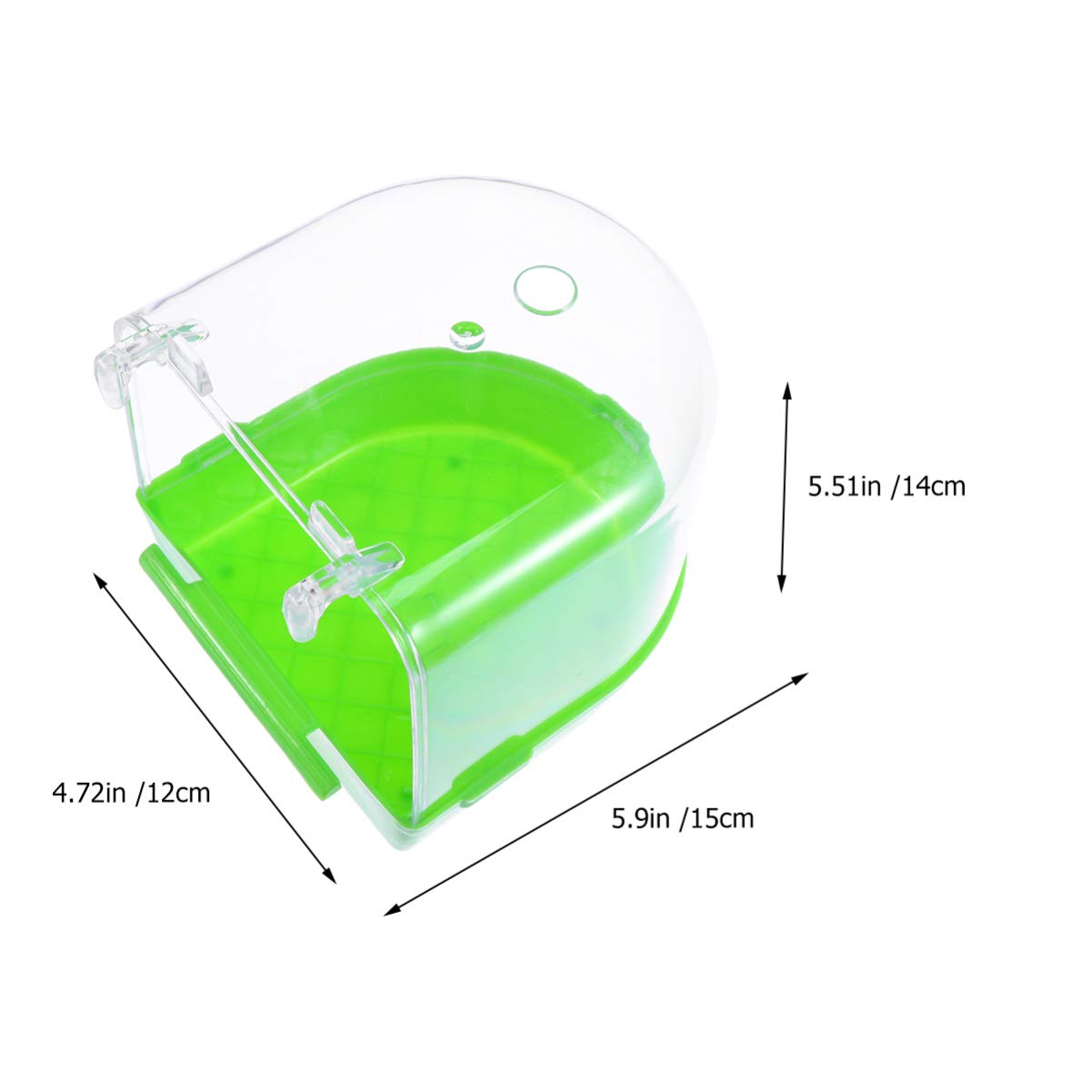 Bird Cage Bath Parrot Hanging Bathtub Plastic Box Installed Outside The Birdcage with Water Dispenser for Canary Budgerigar Cockatiel