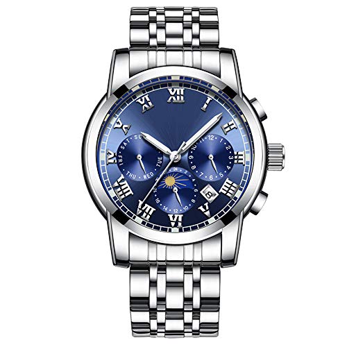 Preisvergleich Produktbild Herren mechanische Uhr, Multifunktions wasserdichte Herrenuhr super leuchtende automatische mechanische Uhr, geeignet für den Alltag und Geschenke,B