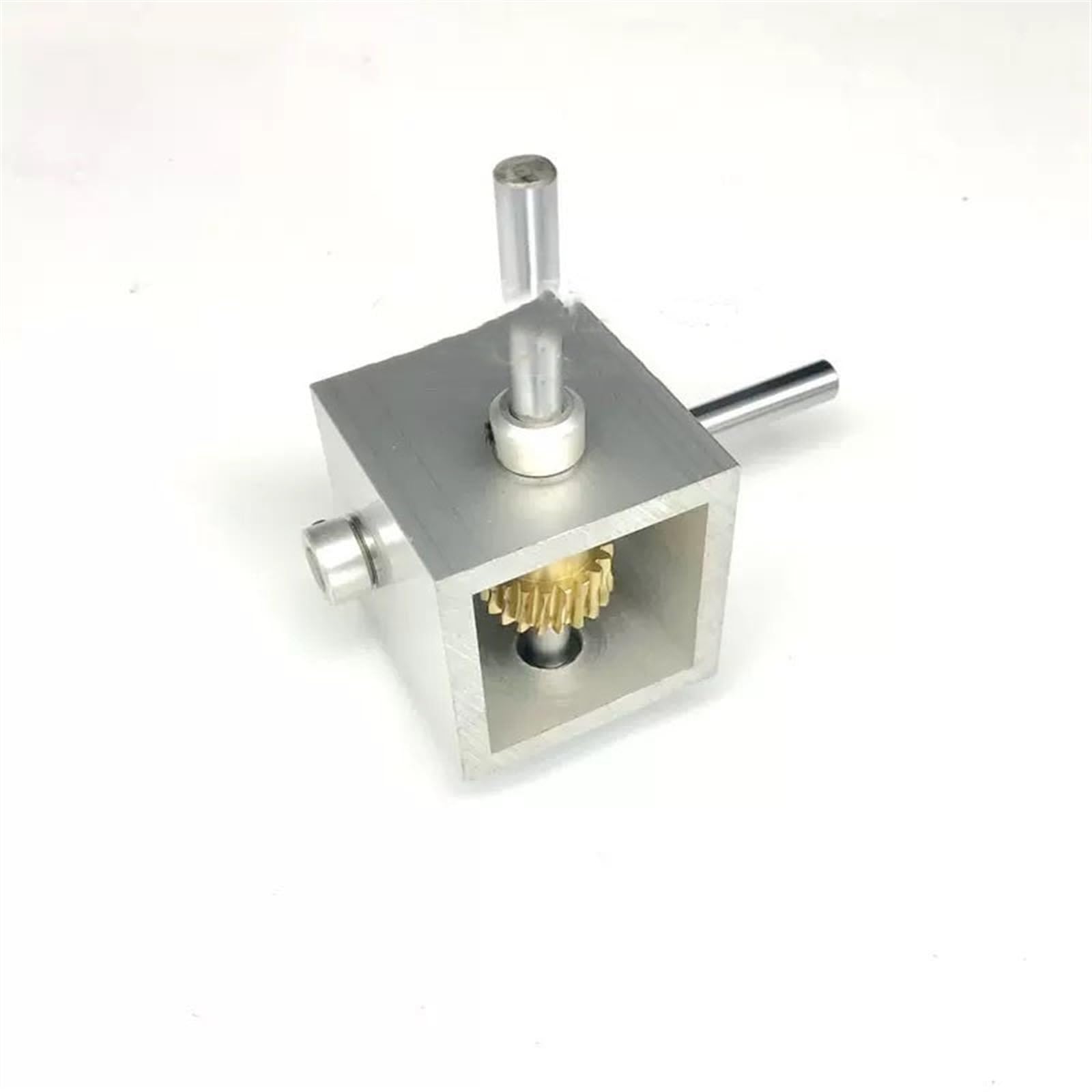 Mechanical Steering 1pcs 90 Degree Reversing Gearbox 6mm 8mm Shaft Worm Gear Reducer Small Gearbox 1:10 Right Angle Steering Commutator Direction Transmission(6mm)