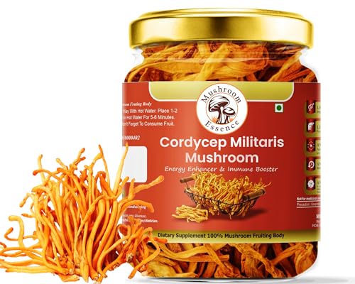Image of Cordyceps Militaris Dried Cordyceps Mushroom (35g) | Premium Cordyceps Fungus for Energy, Endurance & Immunity | Pack of 1
