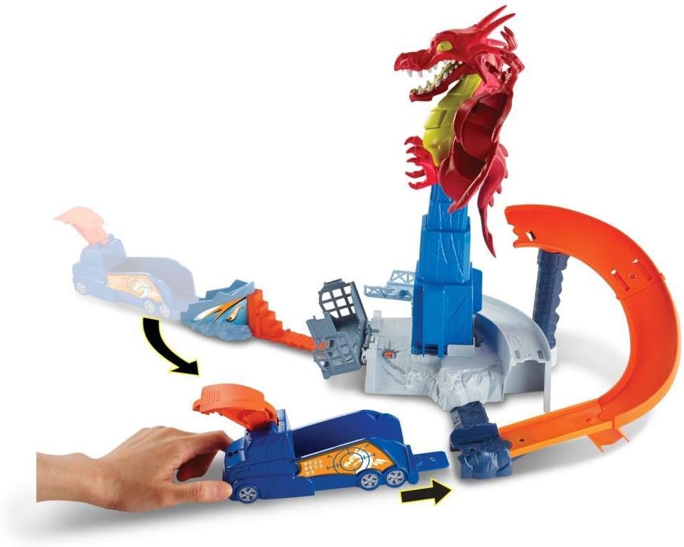 Assembly of Hot Wheels Dragon Blast Play Set