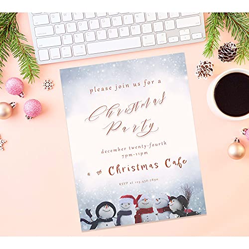 Magical Snowmen Christmas Stationery Paper - 50 Sheets Letterhead for Winter Events - Image 5