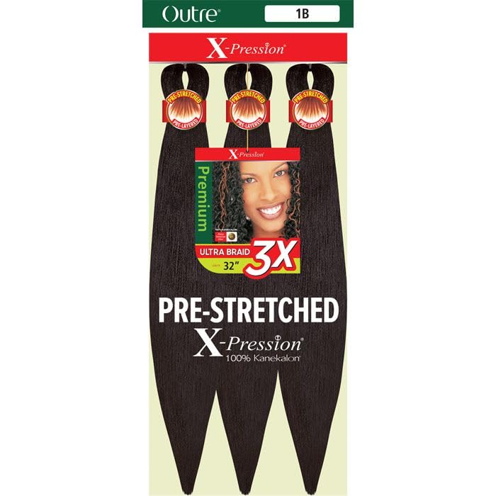 Sun TaiyangSynthetic Pre Stretched ULTRA BRAID - XPRESSION 3X 32'' (Color:1 Jet Black) 1-PACK
