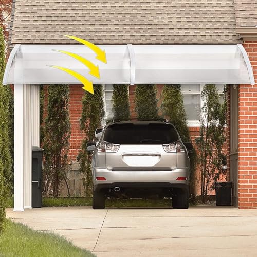 Markiza na drzwi zewnętrzne, wspornik ze stopu aluminium, odporna na warunki atmosferyczne, trwała osłona na werandę 120 x 50 cm, stylowa osłona przeciwsłoneczna do wejścia, idealna do domu lub firmy
