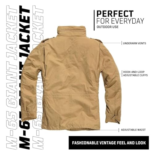 Image of Men's M-65 Premium All-Season Everyday Outdoor Field Jacket with Removable Lining & Concealed Hood