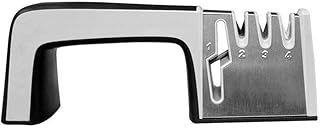 Affilacoltelli Classic - Affilacoltelli a 4 gradini - Acciaio al carburo di tungsteno per modellare e affilare - Pietra ceramica per affilare e lucidare la lama, Affilacoltelli 4 in 1 Affilacoltelli