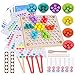 Fabu 136 Pcs Juego de Cuentas de Madera, Juguete Educativo Montessori, Creativo Juguete Educativo para Niños y Padres, Montessori Juego de Combinación de Colores