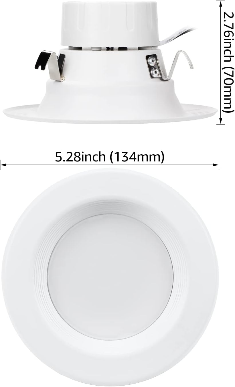 Cheapest 🛒 TORCHSTAR 4 Inch LED Baffle Recessed Lighting, 5%-100% Dimmable, CRI 90, Recessed Ceiling Downlight, 10W(65W Eqv.), 5000K Daylight, Damp Location Available, ETL Certified, Pack of 4