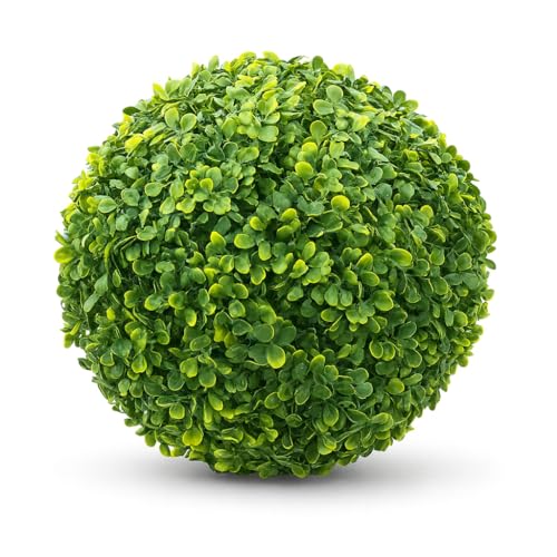 eacommerce Sfera di Bosso Sintetica Palla Artificiale Buxus Arredamento da Giardino Colore Verde | Pianta decorativa (38 cm)
