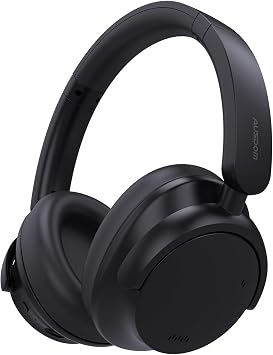 AUSDOM Hybrid Noise Cancelling Headphones Wireless Bluetooth 5.4 Over Ear Headphones, Foldable ANC Headphone with Mic, 80H Playtime, Hi-Fi Audio, Deep Bass, Comfortable Earpad for Home Office Travel