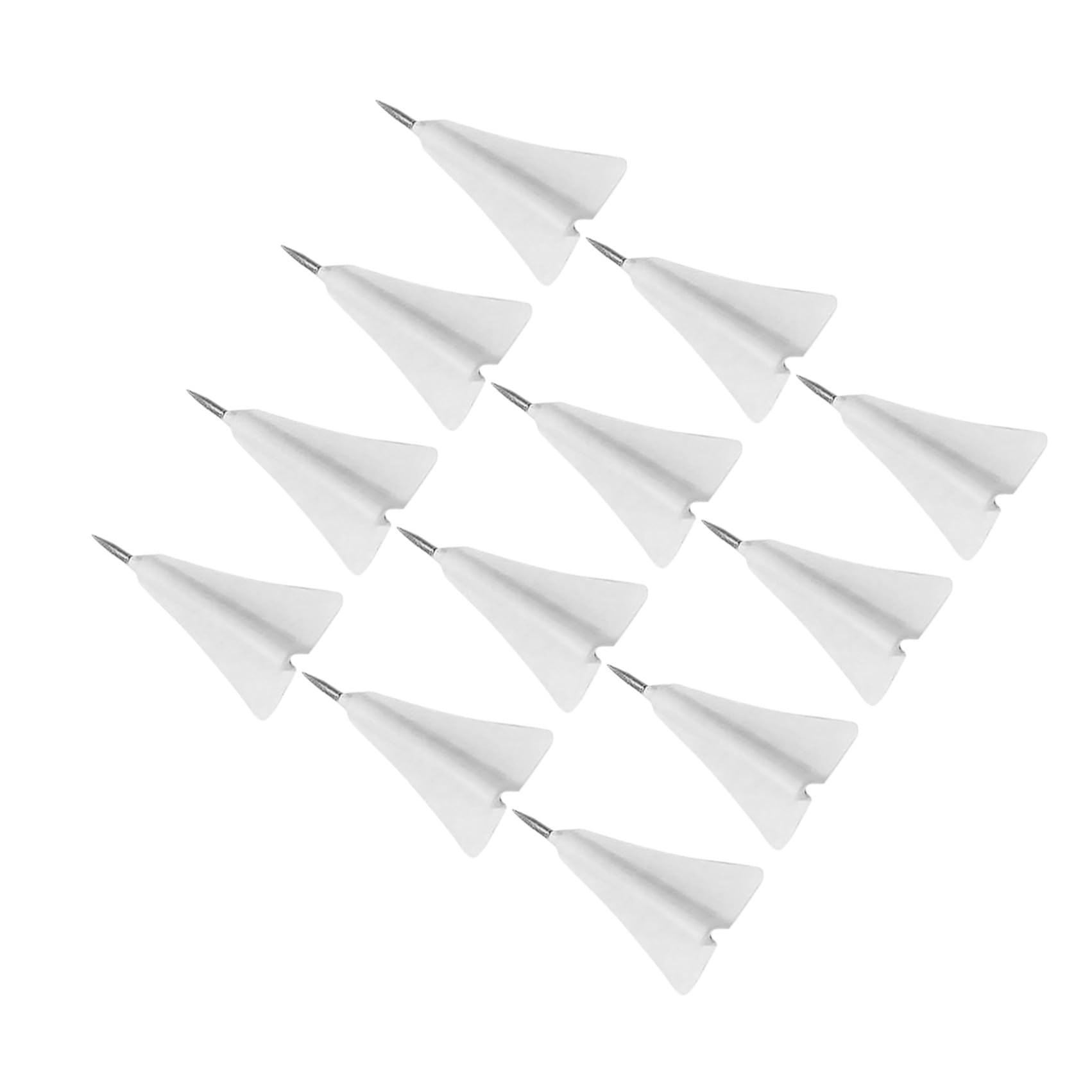 Puntine a Forma di Aereo in ABS e Acciaio 12 Pezzi