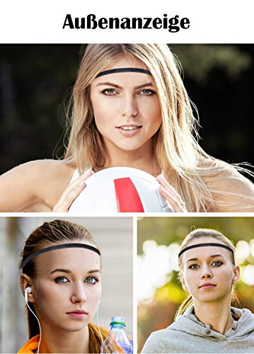 VONKY 4pcs Yoga Elastic Headband Non-Slip Sports Faixa de Cabelo Homens Mulheres da aptidão Tafilete