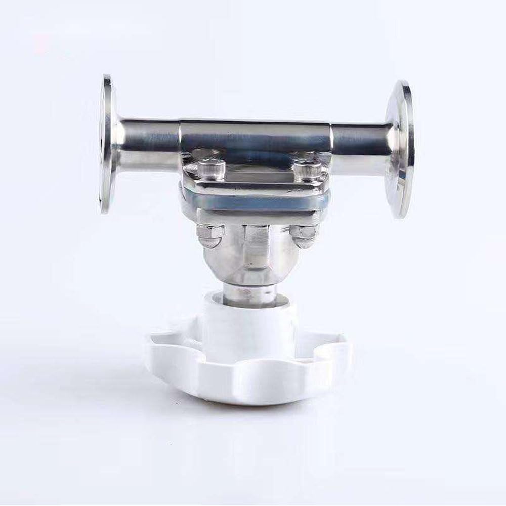 Edelstahl-Membranventil, DN40 1-1/2" Sanitär 2 Wege Silikon Dichtung Tri-Clamp Membranventil für Lebensmittel/chemische Industrie