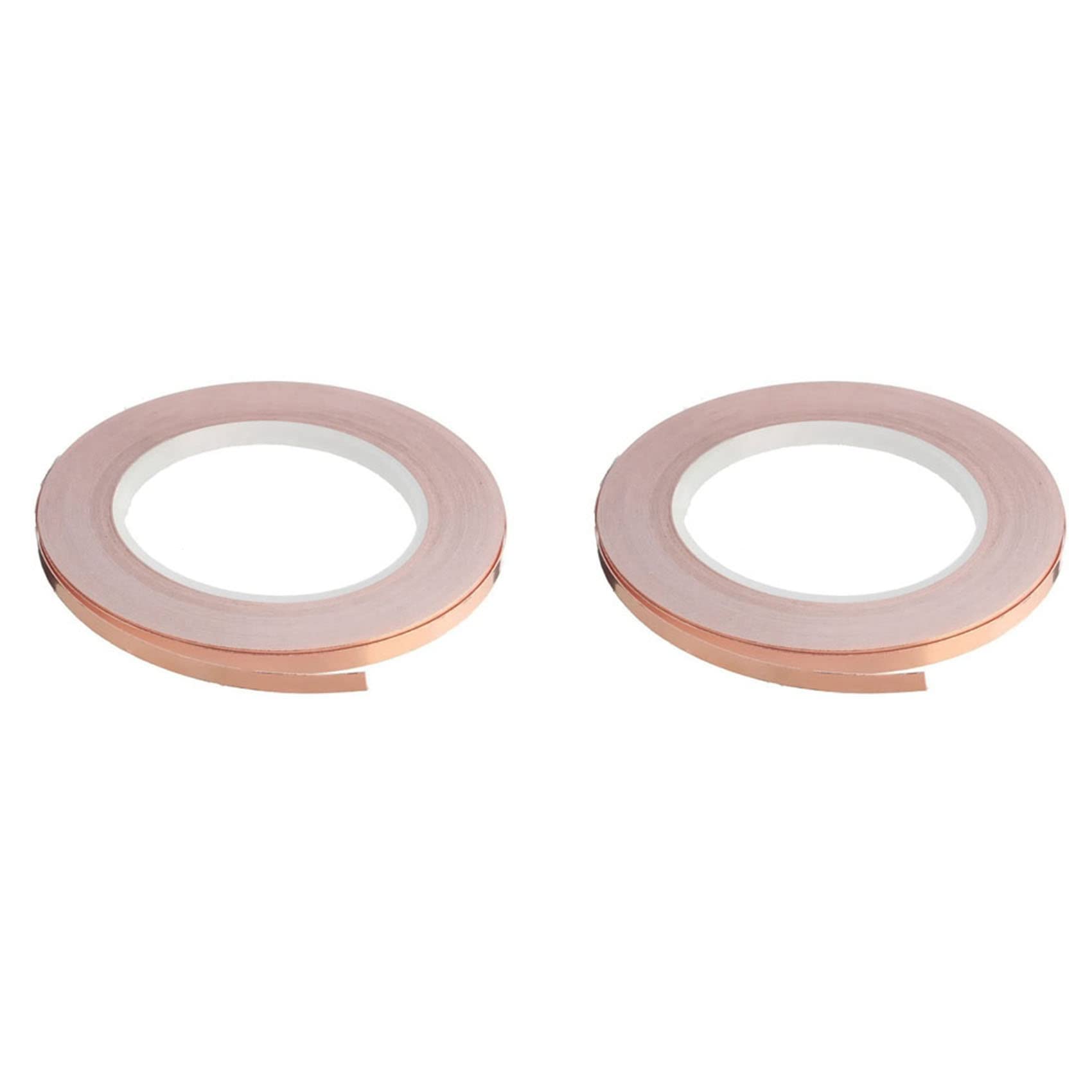 Jnchdghwa As Shown 2X Single-Sided Adhesive Copper Foil Tape Self-Adhesive Shielding Tape Anti-Interference Tape For Guitar (5Mmx20m)