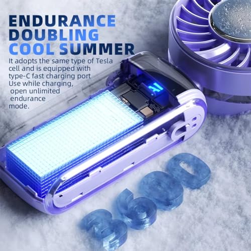 Ventilateur à main pliable grande vitesse avec pack de glace