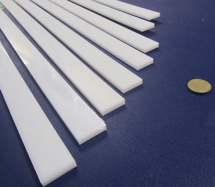 White HDPE (High Density Polyethylene) Rectangular Bar .250